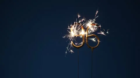 96 number celebration festive background made with Bengal fires Vidéo 323965648