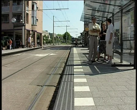 96 tram arriving Stock Footage 371172