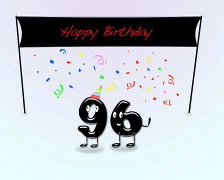 96th birthday party. Stock Illustration