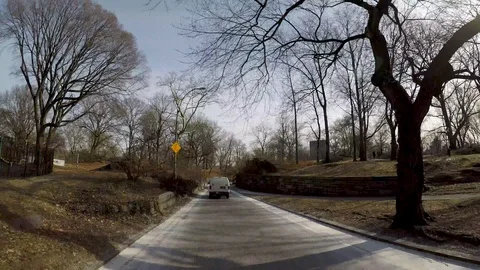 96th St through Central Park Winter Timelapse 4K Stock Footage 102481451
