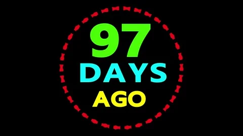 97 days ago countdown timer animation Vidéo 330759773