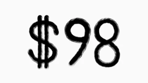 98 Dollar Hand Drawn Animation For Finance Currency Money Business Concept Stock Footage 307344874