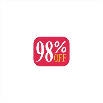 98 offer tag discount vector icon stamp on a white background イラスト素材
