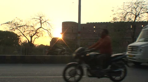 984. India. Agra road Stock Footage 41235441
