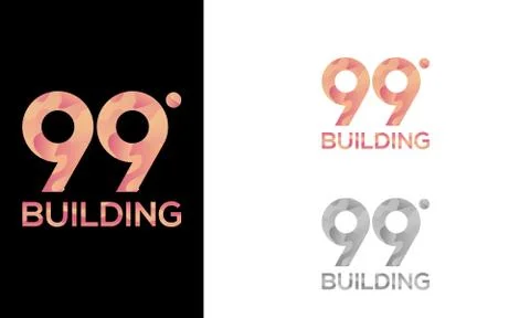 99 Building Contraction Number vector corporate creative logo Ilustración de archivo