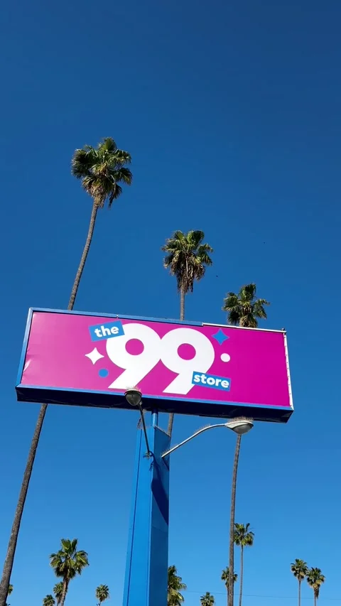 The 99 Cent Only Store Exterior Sign in California 動画素材 271703974