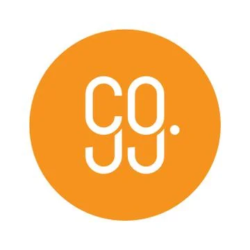 99 CO dot vector logo icon on circle Stock Illustration
