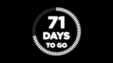 99 days counting number animation isolated on black background Stock Footage 321478558