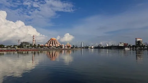 The 99 Domes Mosque Stock Footage 256445779