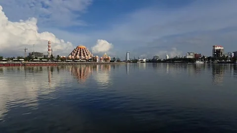 The 99 Domes Mosque Stock Footage 256445789