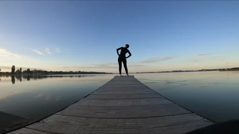 99 Warm up at dawn3 Stock Footage 308066535