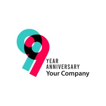 99 Year Anniversary Vector Template Design Illustration Illustrazione stock