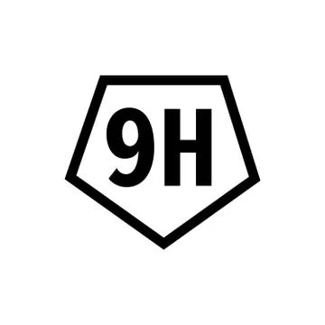 9H surface hardness symbol Stock Illustration