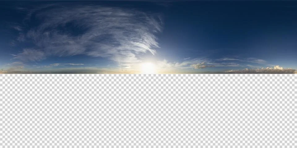 9K 360 VR 2:1 Equirectangular HDR Sky Background Overlay Foto stock