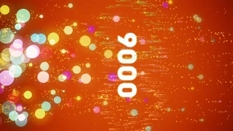 9k Vertical Video Counter on reaching subscribers, likes and etc. Video stock 135172717