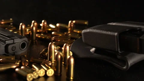 9mm accesories bullets Stock Footage 197009902