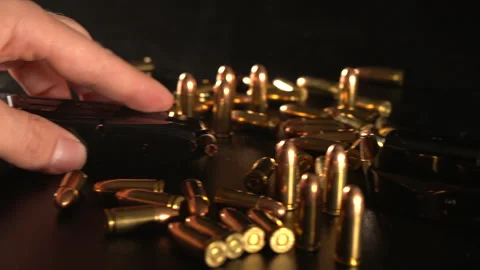 9mm ammo pass Stock Footage 197010416