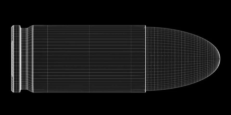 9mm bullet Stock Illustration