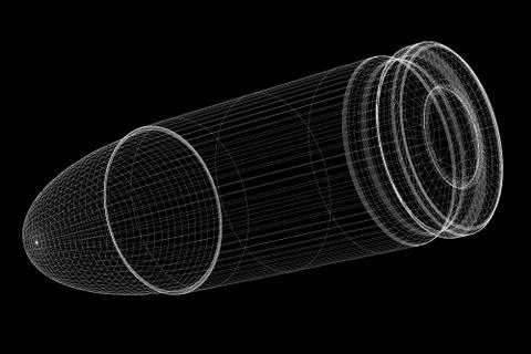 9mm bullet Stock Illustration