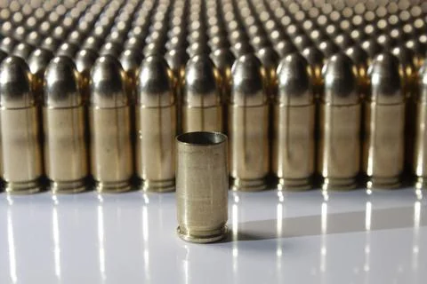 9mm bullet. Stock Photos
