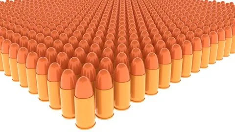 9mm bullet stack Stock Illustration