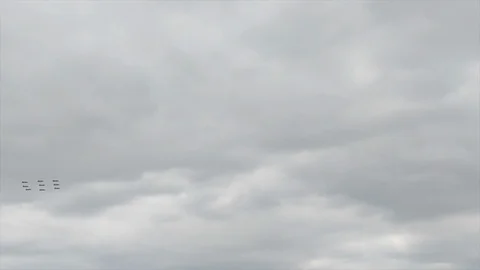 9s Planes Fly in Diamond Formation London Cloudy Stock Footage 100204405