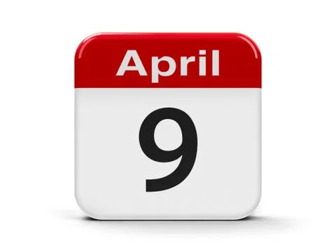 9th April Stock Illustration