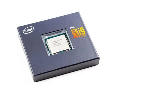 9th generation Intel Core i9 9900k 8 core x86 desktop microprocessor, CPU 写真素材