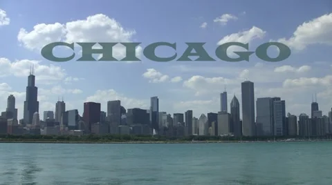 _Chicago Skyline 動画素材 12060465