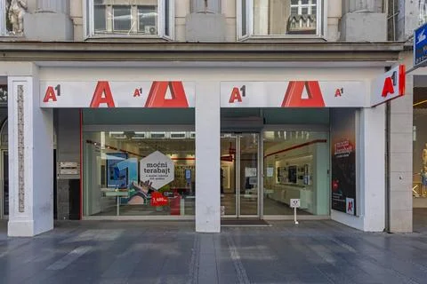 A1 Mobile Operator Shop Stock Photos