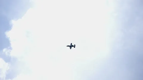 A10 Thunderbolt jet plane an US Air Force gunship in grey colour scheme again 库存影片 246651028