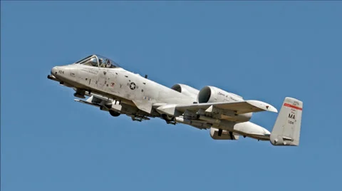 A10 Warthog / zoom still Video stock 32282859