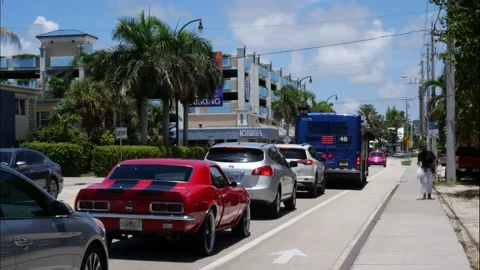 A1A Facing North Traffic Backed Up Time-Lapse Stock Footage 202191048
