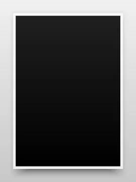 A2 Black Poster Mock-up Stock Illustration