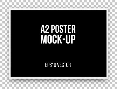 A2 Black Poster Mock-up Stock Illustration