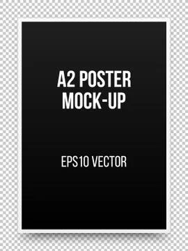A2 Black Poster Mock-up Illustrazione stock