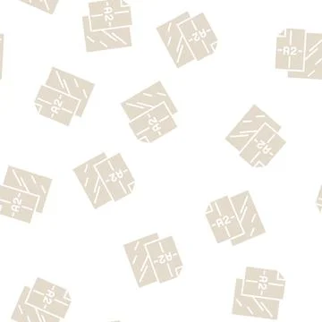 A2 format for poster printing glyph seamless pattern Illustrazione stock