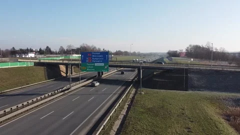 A2 highway aerial view Stock Footage 233340879
