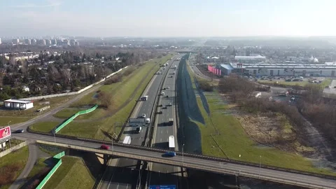 A2 highway aerial view Stock Footage 233341001
