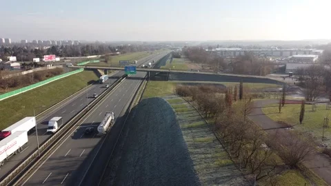 A2 highway aerial view Stock Footage 233341044