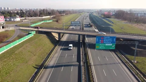 A2 highway aerial view Stock Footage 233341273