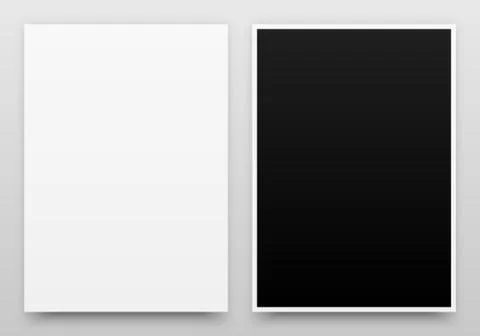 A2 Posters Mock-up Stock Illustration