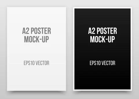 A2 Posters Mock-up Stock Illustration