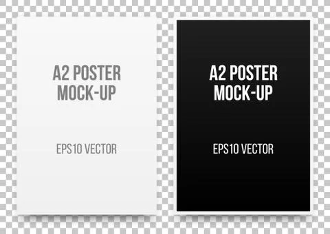 A2 Posters Mock-up Stock Illustration