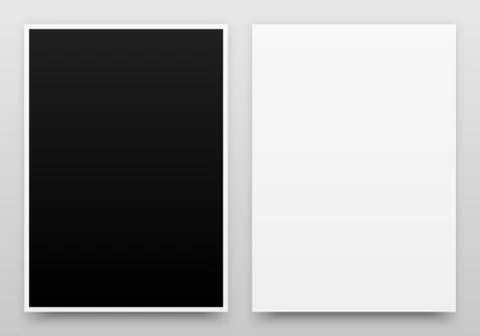 A2 Posters Mock-up Stock Illustration