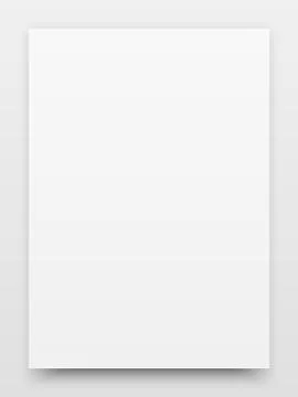 A2 White Poster Mock-up Stock Illustration