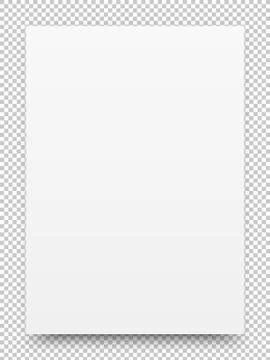 A2 White Poster Mock-up Stock Illustration