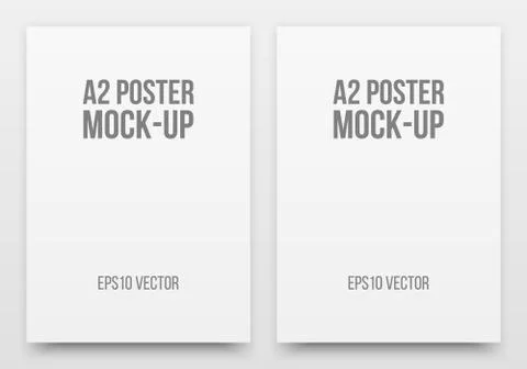 A2 White Poster Mock-up Stock Illustration