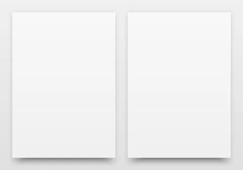 A2 White Poster Mock-up Stock Illustration