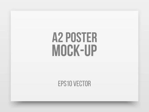 A2 White Poster Mock-up Stock Illustration